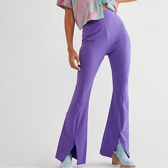 Free People Pants - Free People Real Deal Slit Split Front Leg Flares